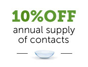 pearle vision offer - 10% off annual supply of contact lenses